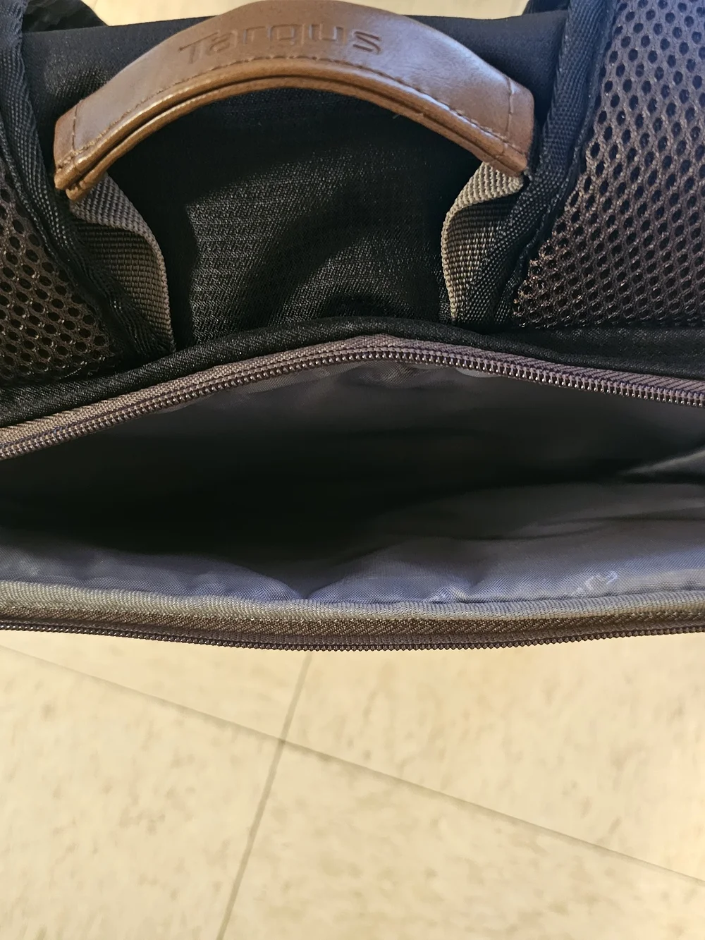 Lenovo Black Canvas Backpack with Brown 